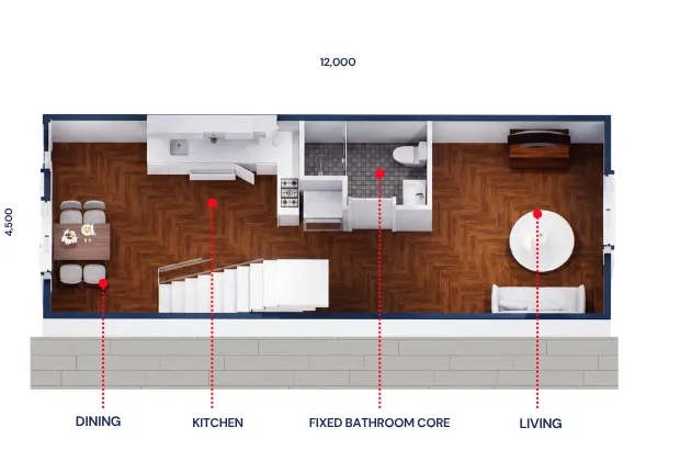GES 2B CABIN - 01 modular home